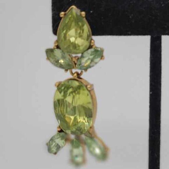 J. Crew Gold and Green Frog Earrings - Picture 7 of 7